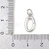Brass Micro Pave Clear Cubic Zirconia Charms KK-P339-27P-4