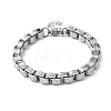 304 Stainless Steel Box Chains Bracelets for Women BJEW-P399-02P-4