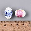 Printed Handmade Porcelain Beads PORC-Q007-13C-4