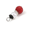Christmas Handmade Polymer Clay with Rhinestone Pendants PALLOY-JF06037-02-2