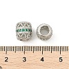 Brass Micro Pave Cubic Zirconia European Beads KK-P297-05P-3