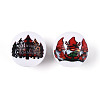 Christmas Printed Opaque Acrylic Round Beads OACR-T029-08A-1