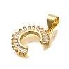 Rack Plating Brass Micro Pave Cubic Zirconia Pendants KK-L226-100G-C-2