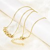 Brass Glass Triple Star Pendant Necklaces KK-CBAB173-03G-09-1
