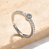 S925 Sterling Silver Adjustable Letter Rings for Women RJEW-M068-01P-Q-1