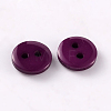 2-Hole Flat Round Resin Sewing Buttons for Costume Design BUTT-E119-20L-07-2