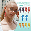 DIY Imitation Leather Lightning Bolt Dangle Earring Making Kits DIY-TA0010-70B-8
