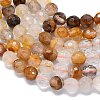 Natural Yellow Hematoid Quartz Beads Strands G-B165-A07-6mm-3