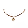 Natural Tiger Eye Beaded Necklaces NJEW-JN04226-04-2