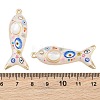 Printed Alloy Enamel Pendants RB-CBAA915-02G-01-3