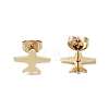 PVD Vacuum Plating 304 Stainless Steel Stud Earrings for Women EJEW-A048-21G-2