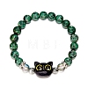 Sweet and Cool Little Cat Gemstone and Resin Beads Bracelets PW-WG1E03D-01-1