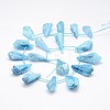 Electroplated Natural Quartz Crystal Beads Strands G-G890-A-03-2