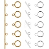10 Set 2 Colors 304 Stainless Steel Toggle Clasps Set STAS-SZ0001-95-1