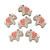 Printed Wooden Pendants WOOD-T033-01C-1