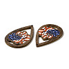 American Flag Theme Single Face Printed Aspen Wood Pendants WOOD-G014-01E-4