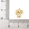 Brass Micro Pave Clear Cubic Zirconia Charms KK-Z151-18G-T-3