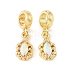 Brass Micro Pave Clear Cubic Zirconia European Dangle Charms CU-CBA9CBD-10G-1