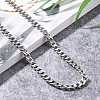 Men's 304 Stainless Steel Cuban Link Chain Necklaces NJEW-JN03170-01-4