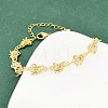Brass Micro Pave Clear Cubic Zirconia Link Chain Bracelets for Women BJEW-A090-10E-G-1
