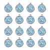 Platinum Plated Alloy Enamel Charms X-ENAM-S118-04N-P-2