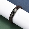 Ion Plating(IP) Braided Microfiber Leather Cord Bracelets for Men BJEW-Z081-13EB-01-3