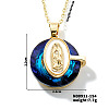 Luxury Fashionable American and European Style Brass Glass Virgin Mary Pendant Necklaces for Women DB7560-9-1