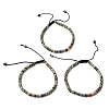 Natural Amethyst & Non-magnetic Hematite Beaded Adjustable Bracelets for Unisex BJEW-K251-09X-4