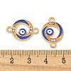 Alloy Blue Enamel Connector Charms ENAM-S003-02A-3