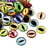 Printed Transparent Glass Cabochons GL-CBAA22A-06-1
