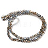 Electroplate Glass Faceted Rondelle Beads Strands EGLA-D020-6x4mm-54-5