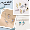 60Pcs 2 Colors Rack Plating Alloy Acrylic Pendants FIND-SC0023-33-7
