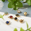 Fashewelry 8Pcs 8 Styles Natural Gemstone Pendants G-FW0001-29-15