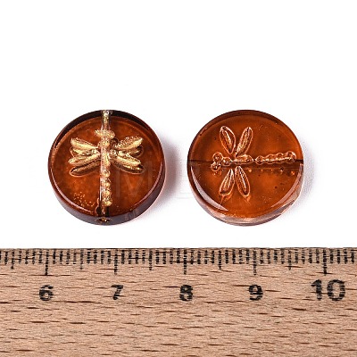 Baking Paint Transparent Glass Beads DGLA-N018-30E-1