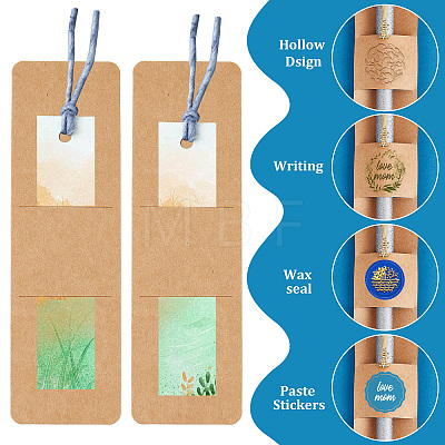 Rectangle Kraft Bookmark Sleeves AJEW-WH0041-42-1