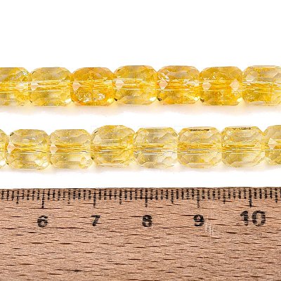 Transparent Crackle Glass Beads Strands GLAA-Q108-04A-11-1