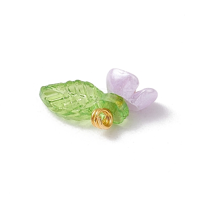 6pcs Resin Imitation Pearl Charms PALLOY-JF03423-1