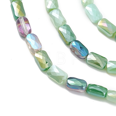 Gradient Color Electroplate Glass Bead Strands GLAA-E042-01D-1