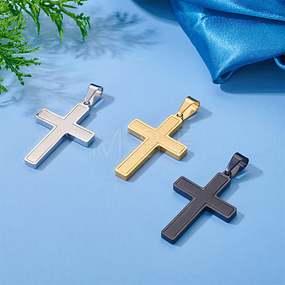 1Pc Brushed 304 Stainless Steel Pendants STAS-TADJ0001-07EB-1