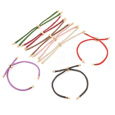 8Pcs Polyester Braided Round Cord Slider Bracelet Making MAK-TA0001-39A-1