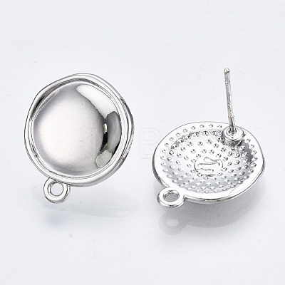 Alloy Stud Earring Findings PALLOY-T064-83P-RS-1