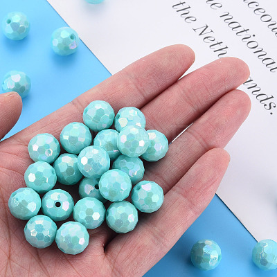 Opaque Acrylic Beads TACR-S154-10F-04-1
