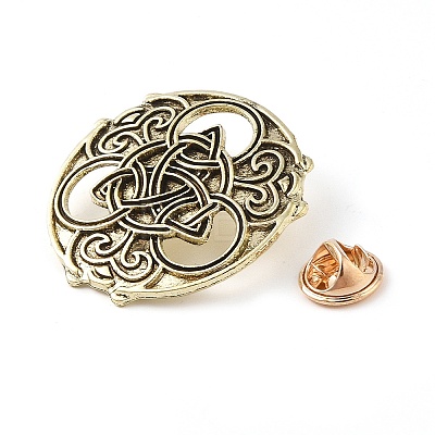 Tibetan Style Alloy Brooches JEWB-O016-01AB-1