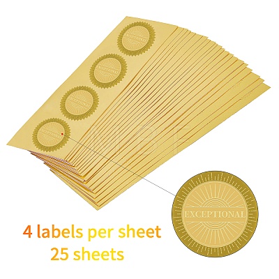 Self Adhesive Gold Foil Embossed Stickers DIY-WH0211-011-1