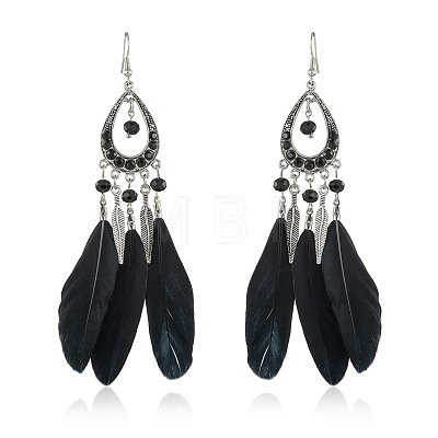 Alloy Rhinestone Teardrop Dangle Earrings FS-WGBDF6F-05-1
