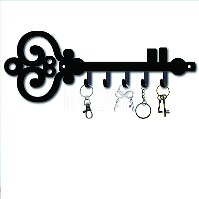 Iron Wall Mounted Hook Hangers AJEW-WH0156-020-1