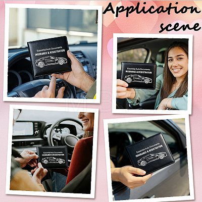 PU Leather Motor Vehicle Driver's License Protective Cover AJEW-WH20098-134A-1