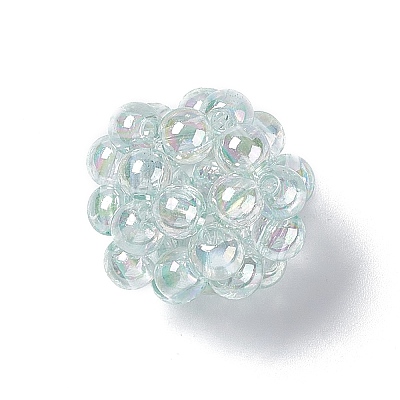 Handmade Transparent Plastic Woven Beads KY-P015-05F-1