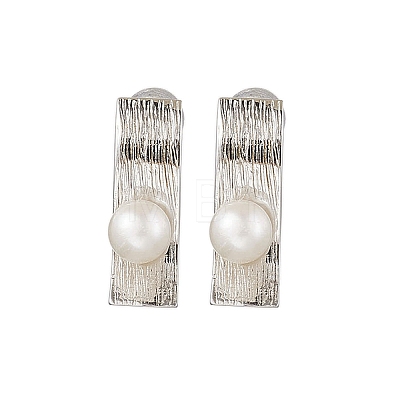 Natural Pearl Ear Studs EJEW-P286-48P-1