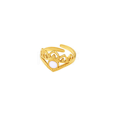 304 Stainless Steel Cuff Open Rings for Women WGDF800-02-1